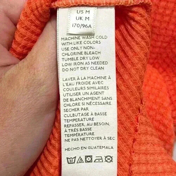 NWT We The Free Free People What’s Up Baby Waffle Tee Tshirt Medium Tigerlily - Picture 12 of 14